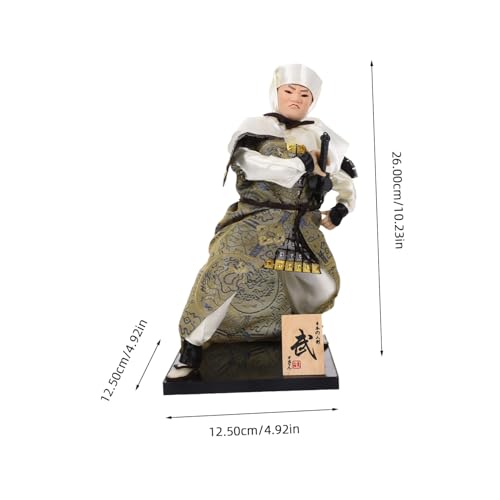 HONITANO Traditionelle Japanische Samurai Figur Kleine Dekorative Samurai Puppe mit Feiner Verarbeitung Langlebig Japanischer Stil für Wohnzimmer Büro Schreibtischdekoration Geschenkidee von HONITANO