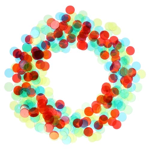 HONITANO Transparente Bingo Chips Kunststoffspielmarken Für Bingo Lernspiele Zählen Und Klassenzimmergebrauch Abgerundete Kanten Leicht Fühlbar Zufällige Farbe Zufällige Farbe von HONITANO