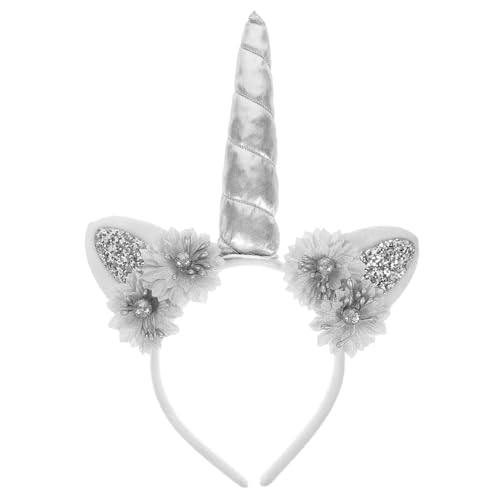 HONITANO Unicorn Haarreif mit Stoffblumen Elastisch und Farbecht Bequemes Party accessoire für Mädchen Geburtstagsdekor und Festliches Haarschmuck für Besondere Anlässe HONITANO Unicorn Haarreif mit Stoffblumen Elastisch und Farbecht Bequemes Party accessoire für Mädchen Geburtstagsdekor und Festliches Haarschmuck für Besondere Anlässe von HONITANO