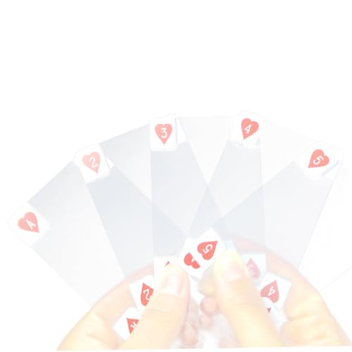 HONITANO Wasserdichtes Transparentes Pokerkartenspiel aus PVC Kunststoff Flexibles Kartendeck Kratzfest und Langlebig Kreatives Spiel für Familie und Freunde für Wasserspiele von HONITANO
