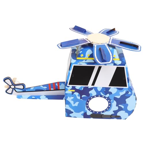 HONITANO Wearable DIY Flugzeug Kostüm Faltbares Pappflugzeug Kostüm in Camouflage Blau Leichtes Bastelset für Fantasievolles Rollenspiel und Kreative Aktivitäten von Jungen und Mädchen HONITANO Wearable DIY Flugzeug Kostüm Faltbares Pappflugzeug Kostüm in Camouflage Blau Leichtes Bastelset für Fantasievolles Rollenspiel und Kreative Aktivitäten von Jungen und Mädchen von HONITANO