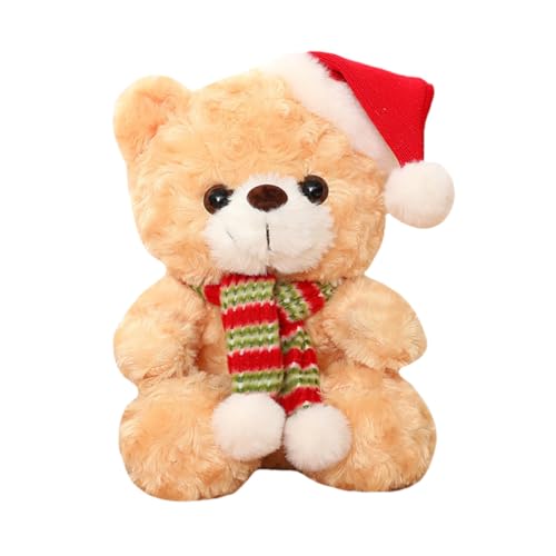 HONITANO Weicher Plüschbär Weihnachtsdeko Kuscheliger Plüschbär Festival Ornament für Tischdeko und Weihnachtsfeier HONITANO Weicher Plüschbär Weihnachtsdeko Kuscheliger Plüschbär Festival Ornament für Tischdeko und Weihnachtsfeier von HONITANO