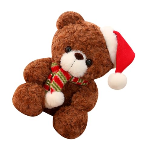 HONITANO Weicher Plüschbär Weihnachtsdekoration Kuscheltier aus Baumwolle Festival Tischdeko für Weihnachtsfeier von HONITANO
