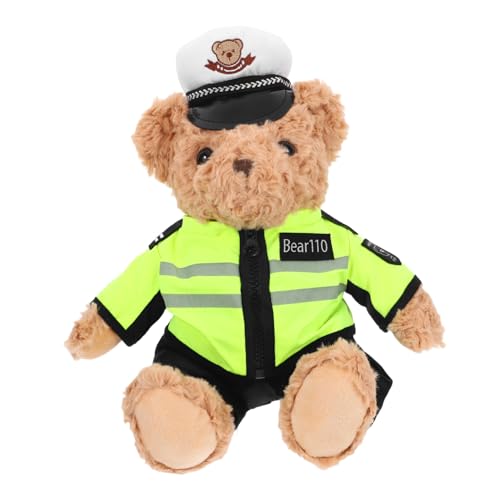 HONITANO Weiches Plüschspielzeug Bär Polizei Kuscheltier Verkehrserziehung Robuster Stoffbär für Mädchen Jungen Geschenk Geburtstag HONITANO Weiches Plüschspielzeug Bär Polizei Kuscheltier Verkehrserziehung Robuster Stoffbär für Mädchen Jungen Geschenk Geburtstag von HONITANO