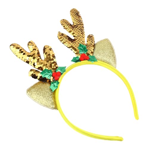 HONITANO Weihnachtlicher Rentier Geweih Haarreif mit Elchohren Farb Glitzer Stirnband für Damen und Langlebiger Haarschmuck für Weihnachtsfeier und Festliche Anlässe HONITANO Weihnachtlicher Rentier Geweih Haarreif mit Elchohren Farb Glitzer Stirnband für Damen und Langlebiger Haarschmuck für Weihnachtsfeier und Festliche Anlässe von HONITANO