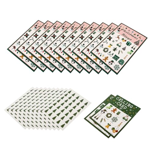 HONITANO Weihnachtliches Bingo Spielkarten Spieler Partykarten mit Bunten Kreativen Motiven für Festliche Familienfeiern und Lustige Gesellschaftsspiele Zufällige Farbe von HONITANO
