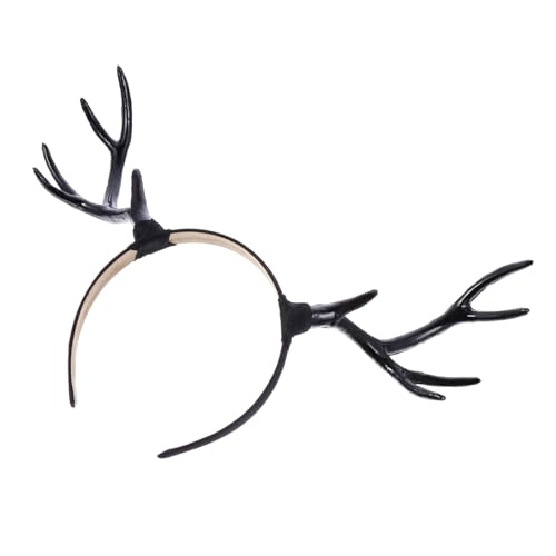 HONITANO Weihnachtliches Rentier Geweih Haarreif Schwarz Festlicher Kopfschmuck für Erwachsene Party Karneval Kostüm Zubehör Weihnachten HONITANO Weihnachtliches Rentier Geweih Haarreif Schwarz Festlicher Kopfschmuck für Erwachsene Party Karneval Kostüm Zubehör Weihnachten von HONITANO