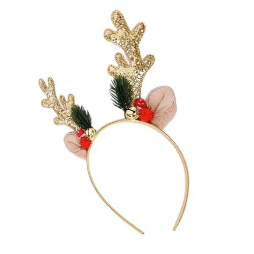 HONITANO Weihnachtliches Rentiergeweih Haarreif mit Glocken Goldfarben Festlicher Reh Haarreif für und Winter Events Langlebiges Accessoire für Damen HONITANO Weihnachtliches Rentiergeweih Haarreif mit Glocken Goldfarben Festlicher Reh Haarreif für und Winter Events Langlebiges Accessoire für Damen von HONITANO