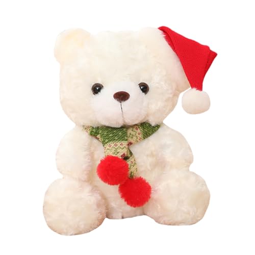 HONITANO Weißer Plüschbär Weihnachtsdeko Kuscheltier Festival Ornament für Frauen HONITANO Weißer Plüschbär Weihnachtsdeko Kuscheltier Festival Ornament für Frauen von HONITANO