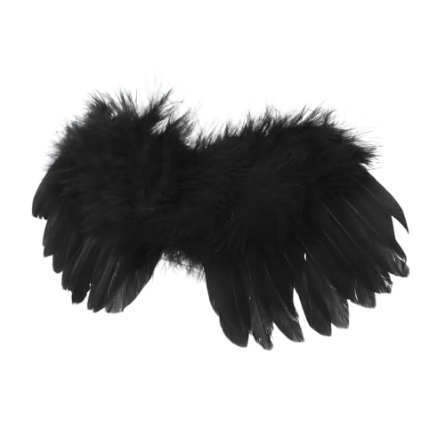 HONITANO Wings Miniature Dollhouse Zubehör Schwarz Engelsflügel Kostüm für Erwachsene für Halloween Weihnachten und Cosplay Party Baumwolle von HONITANO