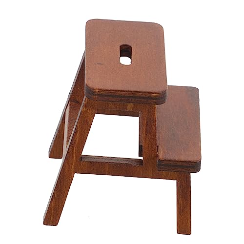 HONITANO Miniatur Möbel Holzstuhl Doppelstöckiger Hocker Für Puppenhaus Dekorative Miniatur Möbel Für Wohnzimmer Und Schlafzimmer Maßstab Naturholz-Design Für Spielzeug-deko HONITANO Miniatur Möbel Holzstuhl Doppelstöckiger Hocker Für Puppenhaus Dekorative Miniatur Möbel Für Wohnzimmer Und Schlafzimmer Maßstab Naturholz-Design Für Spielzeug-deko von HONITANO