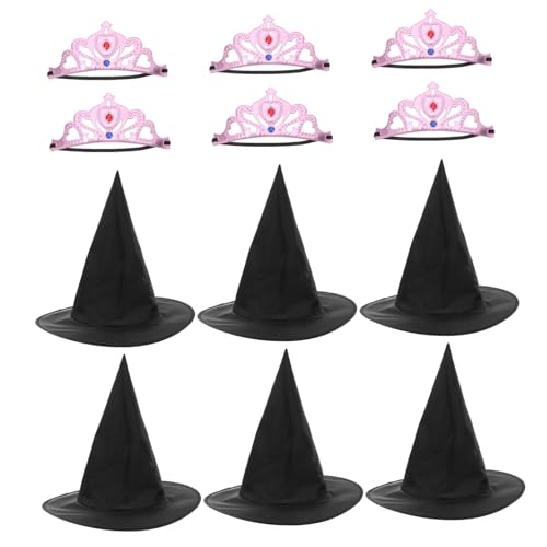 HONITANO Zaubererhut Krone Hexenhut Krone Partygeschenk Geburtstagshaarband Geburtstagsparty Geschenke Prinzessinnenkrone Haarschmuck Für Frauen Event Party Zubehör von HONITANO