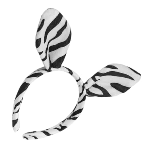 HONITANO Zebra Haarreif mit Ohren Tierkostüm Accessoire für Halloween Karneval und Partys Vielseitig und Bequem für Cosplay und Geburtstagsfeiern Weiches Material für Angenehmen von HONITANO