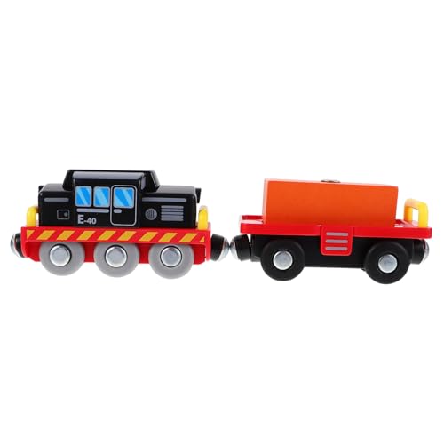HONITANO Zug aus Stabilem Kunststoff Bunter Miniatur Transportwagen mit Laderaum Kompatibel mit Thomas Eisenbahn Pädagogisches für Vorschule und Geburtstagsgeschenk von HONITANO