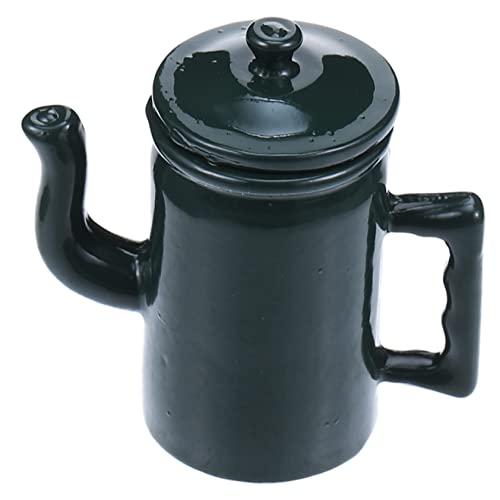 HONITANO puppenhaus wasserkocher Puppenhaus-Kaffeekannen Miniatur Puppenhausmöbel kaffeekännchen Coffee Pot Mini-Modell Puppenhaus Wassertopf Mini-Kaffeekanne Legierung Dark Green von HONITANO