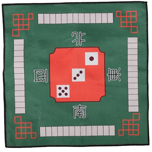 HONITANO rutschfeste Mahjong Tischmatte mit Geräuschdämpfender Verdickter Oberfläche für Poker Domino und Brettspiele Quadratische Spieltischdecke mit Klassischem Chinesischem Design für von HONITANO