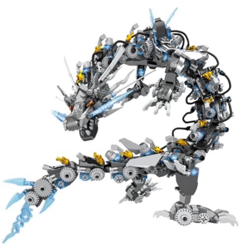 HONLANCH Dragon Series Black Mechanical Hurricane Dragon Building Blocks Set (1390Pieces)-Toys Gifts for Kids and Adults von HONLANCH