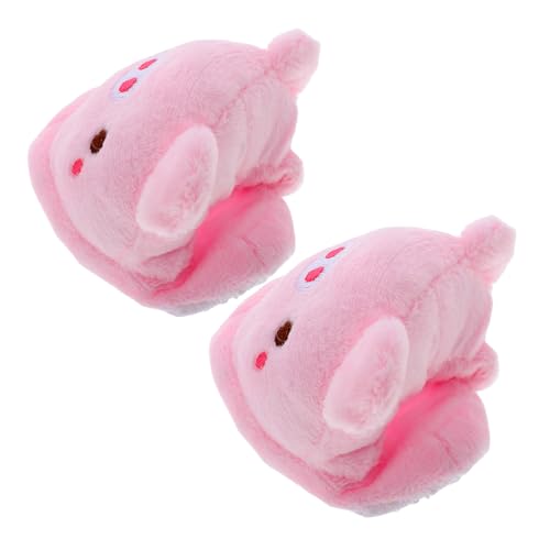HONMEET 1 Paar Puppen Plüsch Hausschuhe mit Niedlichem Schwein Design Winter Zubehör für Puppen für Puppenhaus und Puppenbekleidung von HONMEET