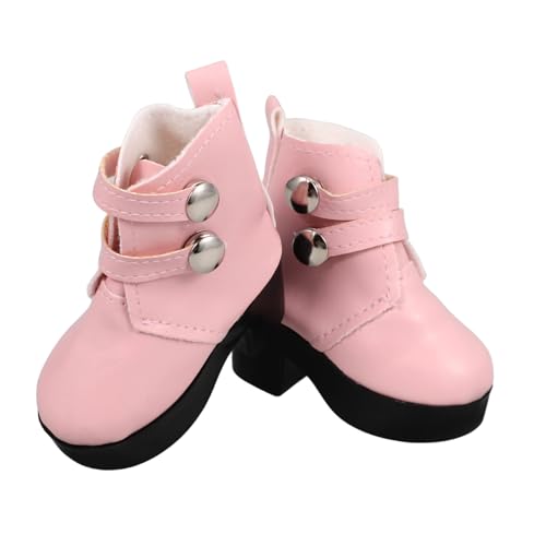HONMEET 1 Paar Puppenmode-Schuhe, Stiefel, 18-Zoll-Puppen, Pu-hohe Stiefel, High-Fashion-puppenschuhe, Puppenschuhe Für Puppenkleidung, Anziehzubehör von HONMEET