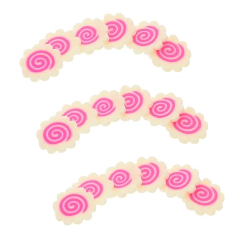HONMEET 1 Packung Miniatur-Lebensmittel-Charms: Gefälschte Japanische Streusel, Narutomaki, Flache Rückseite, Fischrollen-Verzierungen, Bastelzubehör Für DIY-Telefon-Ornament, von HONMEET
