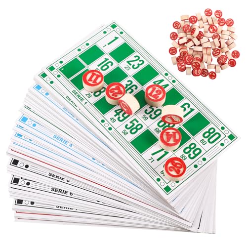 HONMEET Set Spiel Bingo Spiel Spielzeug Russische Bingos Logisches Denkspiel Für Familienspaß von HONMEET