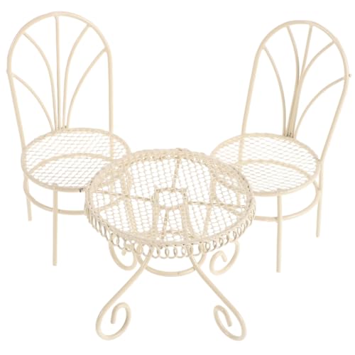 HONMEET 1 Satz Mini Gartenmöbel Set für Puppenhäuser Teiliges Tisch und Stuhl Set für Fotografie und Dekoration Charmante Miniaturmöbel für Kreative Szenen und Vielseitige Nutzung von HONMEET
