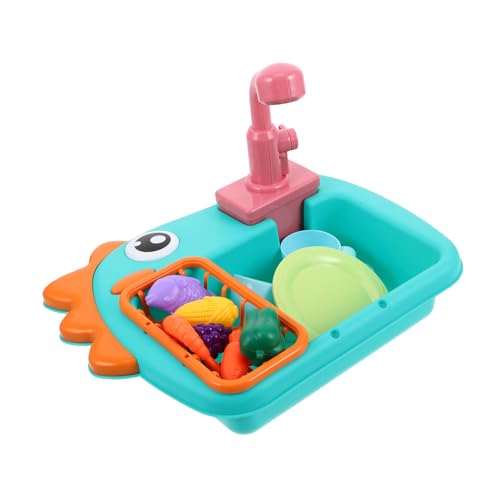 HONMEET 1 Satz Waschbecken Set Elektronisches Wasserspielzeug für Kleinkinder mit Küchenzubehör Fördert Kreatives Rollenspiel und Wasseraktivitäten Geeignet für Mädchen Blau HONMEET 1 Satz Waschbecken Set Elektronisches Wasserspielzeug für Kleinkinder mit Küchenzubehör Fördert Kreatives Rollenspiel und Wasseraktivitäten Geeignet für Mädchen Blau von HONMEET