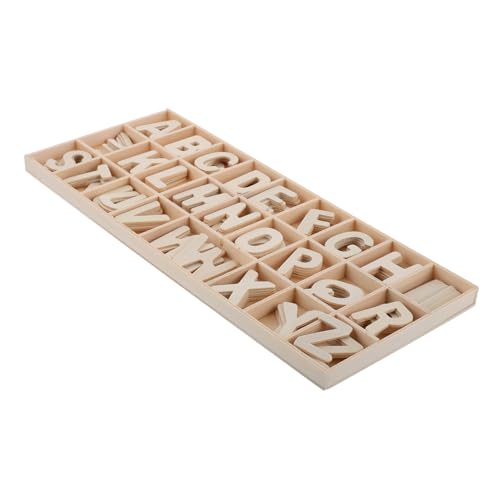 HONMEET Pädagogisches Lernspielzeug-Set Für Jungen Und Mädchen Holz-alphabetblöcke Mit Aufbewahrung Bastelspielzeug Dekorative Buchstaben Für Die Heimdekoration von HONMEET
