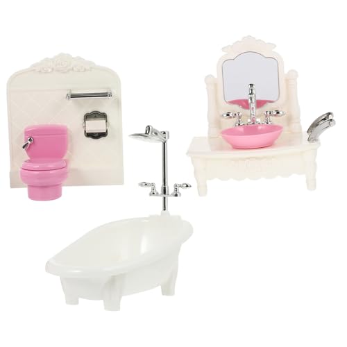 HONMEET Mini-möbelset – Miniatur-puppenhaus-Badezimmer Für Kinder Spielzeug-babybadeset Für Zimmerbox- von HONMEET