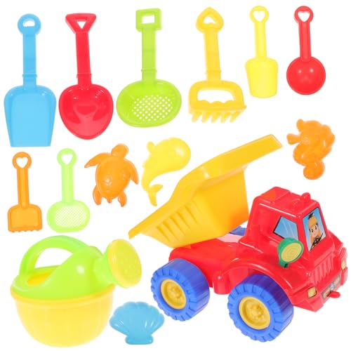 HONMEET Spielzeug Strand Kinder 14 Teiliges Spielzeugset Für Sandspielzeug Mit Eimer Schaufel Und Sandformen Ideal Für Strand Und Sandkasten Robustes Und Buntes Strandspielzeug Für Kleinkinder von HONMEET