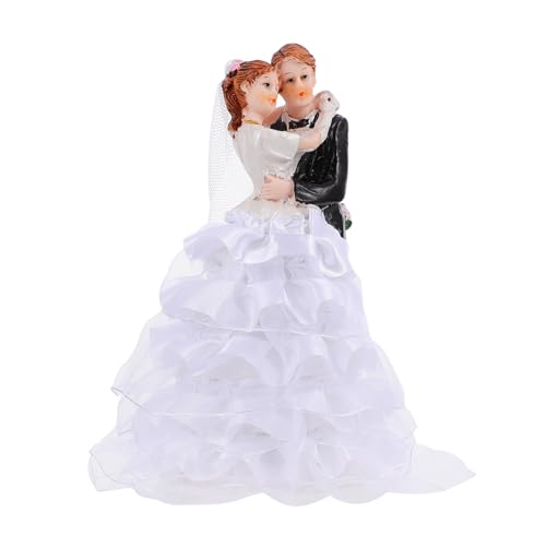 HONMEET 1 Stück Braut Und Bräutigam Ornamente Pastell Paar Figur Braut Bräutigam Figuren Topper Paar Figur Kuchen Hochzeitstorte Dekorationen Fee Lustige Hochzeitsdekoration Mesh von HONMEET