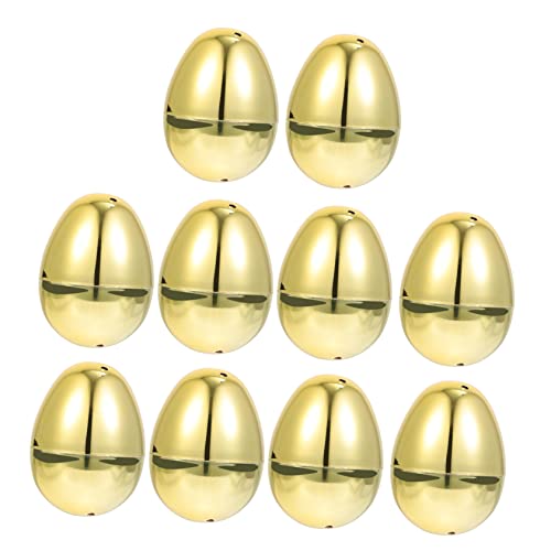 HONMEET 10 Stück Befüllbare Ostereier aus Hochwertigem Kunststoff Dekorative Eier für Ostern zum Füllen mit Süßigkeiten und Goldene Farbvariante für Festliche Anlässe HONMEET 10 Stück Befüllbare Ostereier aus Hochwertigem Kunststoff Dekorative Eier für Ostern zum Füllen mit Süßigkeiten und Goldene Farbvariante für Festliche Anlässe von HONMEET