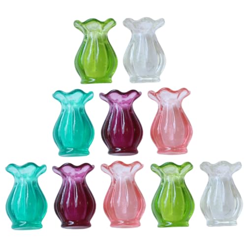 HONMEET 10 Stück Miniatur Vasen Dekor Farben Miniatur Puppenhaus Zubehör Kleine Vasen für DIY Mikro Landschaft Moderne Mini Blumentöpfe für Haus Dekoration Wohnzimmer und Feengarten HONMEET 10 Stück Miniatur Vasen Dekor Farben Miniatur Puppenhaus Zubehör Kleine Vasen für DIY Mikro Landschaft Moderne Mini Blumentöpfe für Haus Dekoration Wohnzimmer und Feengarten von HONMEET