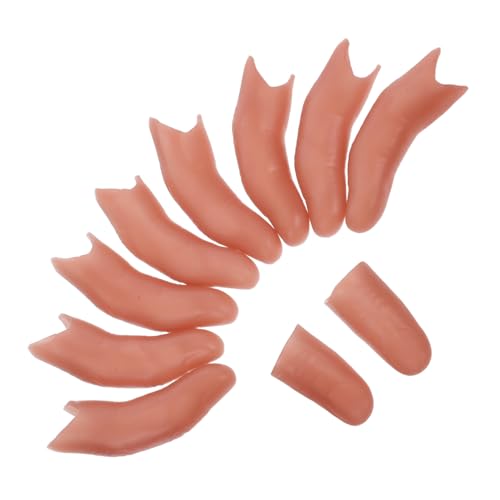 HONMEET 10 Stück Teiliges Falsche Daumen-fingerhüllen Flexible Illusions-Requisiten für Halloween-Tricks Vielseitig Einsetzbar für Verblüffende Verschwinde-Effekte und Film-Requisiten HONMEET 10 Stück Teiliges Falsche Daumen-fingerhüllen Flexible Illusions-Requisiten für Halloween-Tricks Vielseitig Einsetzbar für Verblüffende Verschwinde-Effekte und Film-Requisiten von HONMEET