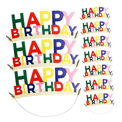 HONMEET 10 Stück Teiliges Geburtstag Haarband mit Bunten Buchstaben Verschleißfestes Party Accessoire Dekoratives Stirnband für Jungen Mädchen für Geburtstagsfeier Karneval und HONMEET 10 Stück Teiliges Geburtstag Haarband mit Bunten Buchstaben Verschleißfestes Party Accessoire Dekoratives Stirnband für Jungen Mädchen für Geburtstagsfeier Karneval und von HONMEET