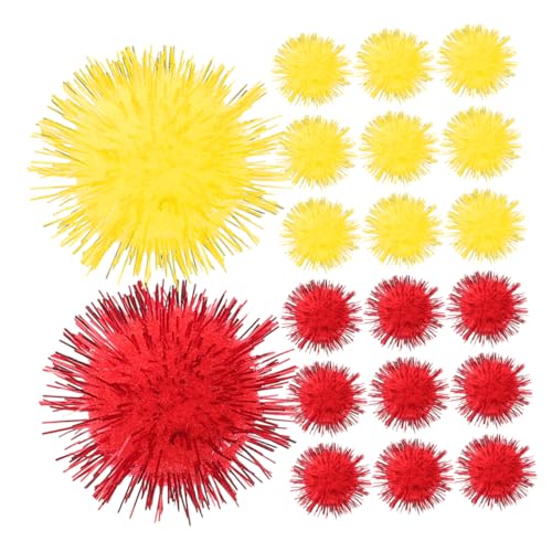 HONMEET 100 Stück goldener Fellknäuel Girlande Glitzer Bommel Bommelbälle weihnachtliche Pompons Poms Partydekoration kopfschmuck Glitzer-Lametta-Pompons Glitzerbommeln zum Basteln Plüsch HONMEET 100 Stück goldener Fellknäuel Girlande Glitzer Bommel Bommelbälle weihnachtliche Pompons Poms Partydekoration kopfschmuck Glitzer-Lametta-Pompons Glitzerbommeln zum Basteln Plüsch von HONMEET