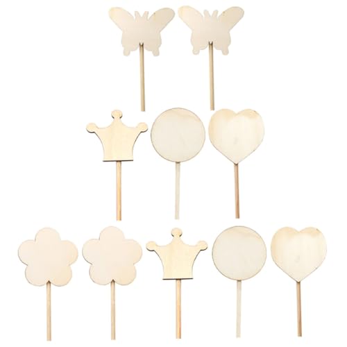 HONMEET 10 Stück Holz-zauberstäbe Zum Bemalen Leere Feenstäbe Für DIY-Partys Gemischter Stil von HONMEET