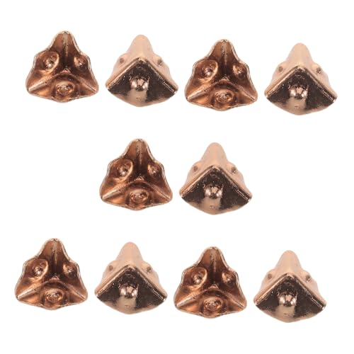 HONMEET 10pcs Miniatur -Koffer -Ecke Wraps Für Dollhouse DIY Doll Hülle Teile Metallbox Füße Wraps Für Mini -holzkisten Mini Schmuck Aufbewahrung Gehäuse Ecke Wraps von HONMEET
