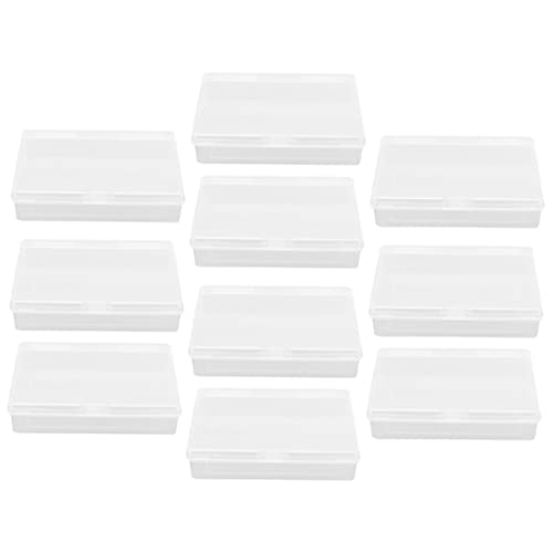 HONMEET 10pcs Plaything Cards Storage Box Transparent Game Cards Box Clear Storage Container von HONMEET
