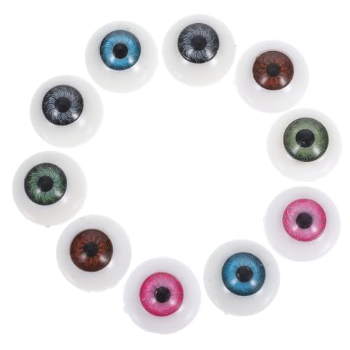 HONMEET 10pcs Realistische Puppen -augäpfel Für DIY -Kunststoff -Kunststoff Halb Runde Augen Ideal Für Puppenbär Stofftiere Und Halloween Horror Requisiten von HONMEET