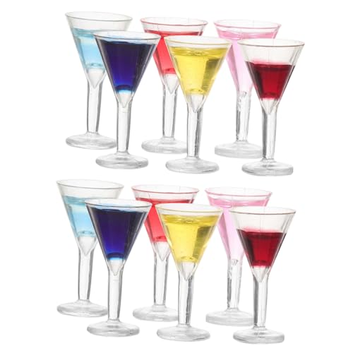 HONMEET 12 Stück Maßstab Cocktail Becher Haltbares Material Dekorativ für DIY Puppenhaus und Miniatur Landschaft von HONMEET