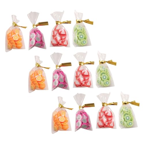 HONMEET 12 Stück Teiliges Mini Snack Realistische Snack Tüten Miniatur Lebensmittel Fotorequisiten für Puppenhaus Dekoration Kreative Mini Essensmodelle von HONMEET