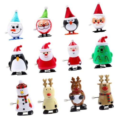 HONMEET 12 Stück Teiliges Weihnachtsmann Aufziehspielzeug Portable Wind-up Toys mit Niedlichen Cartoon-Designs Sicherer Kunststoff Kompakt und Lustig für Ab Jahren als Weihnachtsdeko und HONMEET 12 Stück Teiliges Weihnachtsmann Aufziehspielzeug Portable Wind-up Toys mit Niedlichen Cartoon-Designs Sicherer Kunststoff Kompakt und Lustig für Ab Jahren als Weihnachtsdeko und von HONMEET