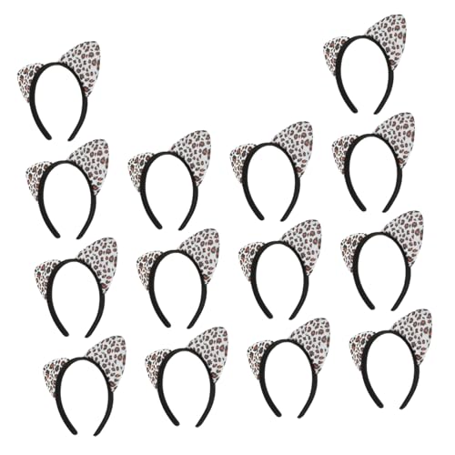 HONMEET 14 Stück Leopard Print Katzenohren Stirnband Karneval Haarreif für Erwachsene Weiches Langlebiges Kostümzubehör für Party Cosplay und Festlichkeiten HONMEET 14 Stück Leopard Print Katzenohren Stirnband Karneval Haarreif für Erwachsene Weiches Langlebiges Kostümzubehör für Party Cosplay und Festlichkeiten von HONMEET
