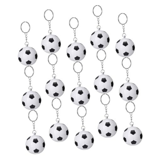 HONMEET 15 Stück Teiliges Fußball Schlüsselanhänger Tragbare Fußball Anhänger Dekorative Schlüsselringe für Rucksack Taschen Geschenkideen für Sportfans und Partys von HONMEET