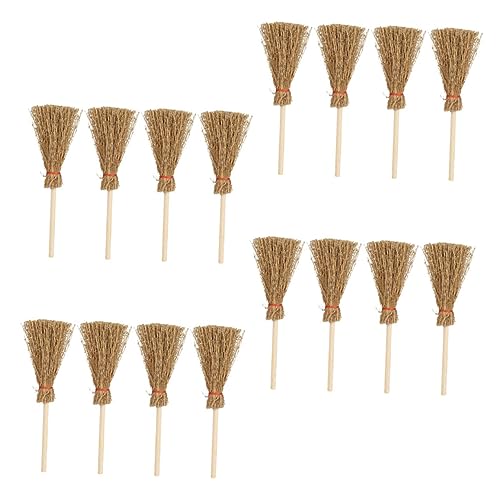 HONMEET 16 Stück Teiliges Mini hausbesen Rotem Seil Miniatur strohbesen Dekorationen für Puppenhaus DIY Bastelspielzeug und Modellszene für Kindergarten und Kinderzimmer HONMEET 16 Stück Teiliges Mini hausbesen Rotem Seil Miniatur strohbesen Dekorationen für Puppenhaus DIY Bastelspielzeug und Modellszene für Kindergarten und Kinderzimmer von HONMEET