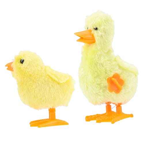 HONMEET Aufzieh Spielzeug Für Kinder Plüsch-aufzieh Huhn Und Ente Mechanisches Uhrwerk Spielzeug Zufällige Farbe Garten Dekoration von HONMEET