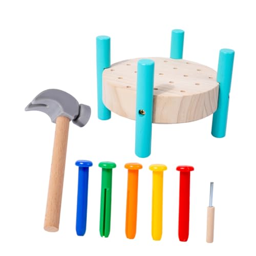 HONMEET 1Satz Hammerspielzeug für Kleinkinder Pädagogisches Nagelspielzeug mit Buntem Design Montessori Spiele und Kreatives Lernen Unterhaltsam und Lehrreich für Kleine HONMEET 1Satz Hammerspielzeug für Kleinkinder Pädagogisches Nagelspielzeug mit Buntem Design Montessori Spiele und Kreatives Lernen Unterhaltsam und Lehrreich für Kleine von HONMEET