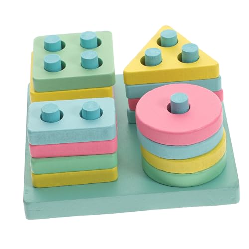 HONMEET 1Satz Holzbausteine Für Buntes Pädagogisches Puzzle Kognition Und Formanpassung Für Kleinkinder Und Vorschulkinder Ab Jahren von HONMEET