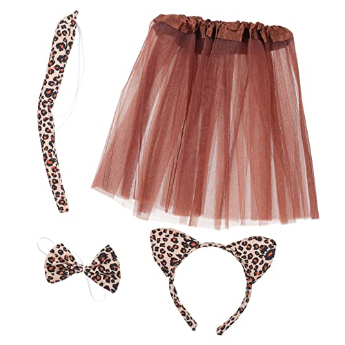 HONMEET 1Satz Leopard Kostüm Zubehör für Haarreif mit Leopardenohren und Fliege für Karneval Halloween und Kostümpartys Hochwertiges und Langlebiges Material von HONMEET